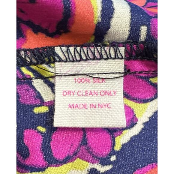 Alice & Trixie Sz S Silk Blouse Sleeveless Ruffles Colorful Paisley Size S - Picture 10 of 14